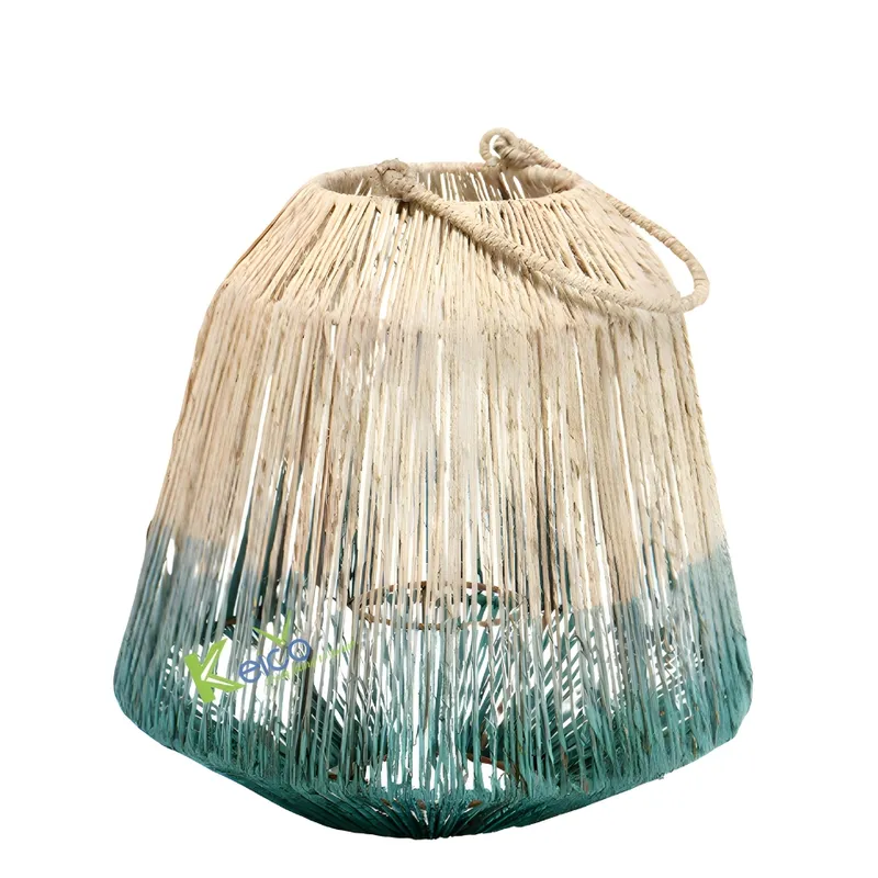 Rattan Export High quality and eco friendly jute lantern/ table lamp for indoor and outdoor decoration - REX-DVB242151113-1