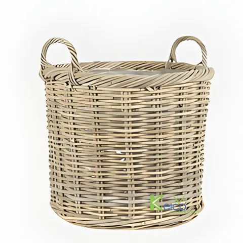 Rattan Export Bộ sưu tập ngoài trời mới – Chậu cây mây 3 kích thước có tay cầm cho sân vườn/sảnh/ban công - REX-8424030202-3