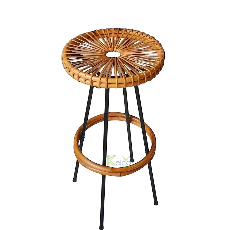 Rattan Export Sgabello bar vietnamita con seduta in rattan per resort/hotel/ristorante, collezione 2024 - REX-8423071774-2