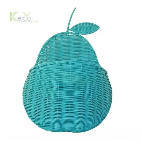 Rattan Export New design blue pear rattan wall hanging baskets wall hanging from Vietnam KC24013001 - REX-8423071243-1-1-1