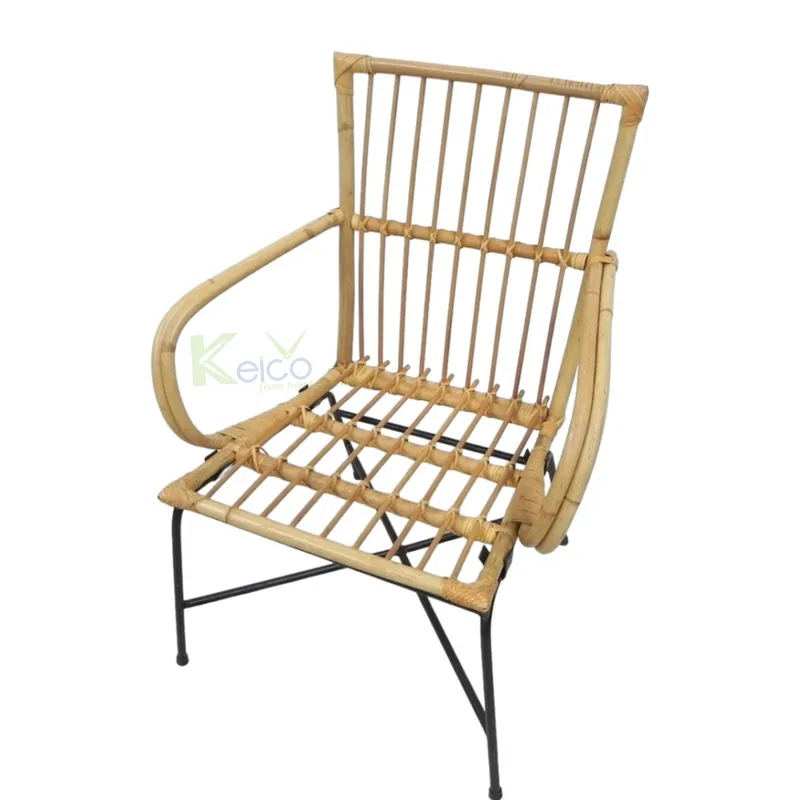 Rattan Export New Design 2024 For Wholsale Rattan Chair on Steel Frame From VietNam KC24011101 - REX-2309121991-1-1