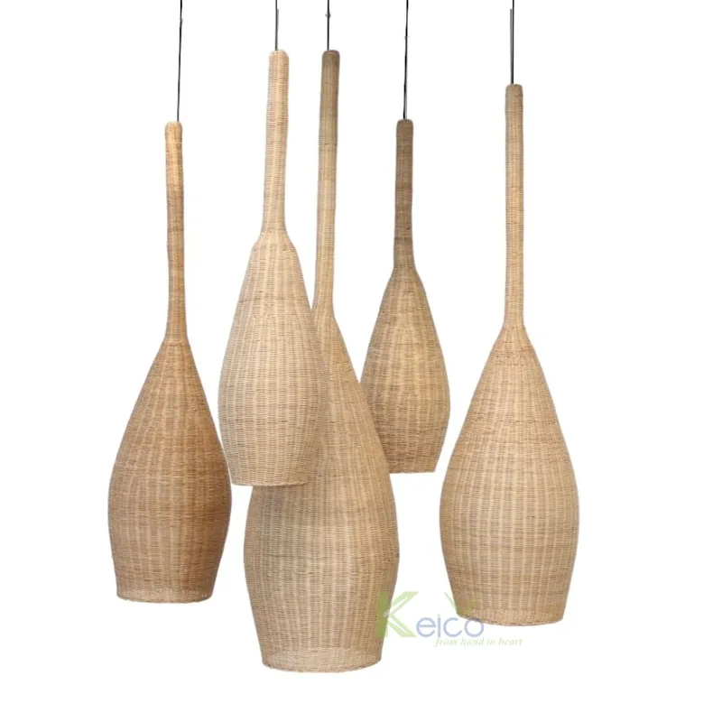 Rattan Export Lámpara colgante de ratán de forma especial con cuello largo, 3 tamaños KC24010901 - REX-8423060202-2