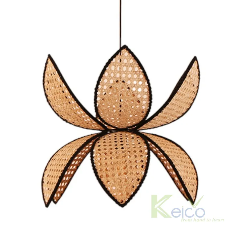 Rattan Export Lámpara colgante Lotus de ratán y rejilla de ratán de Vietnam KC23121901 - REX-2308241993-1