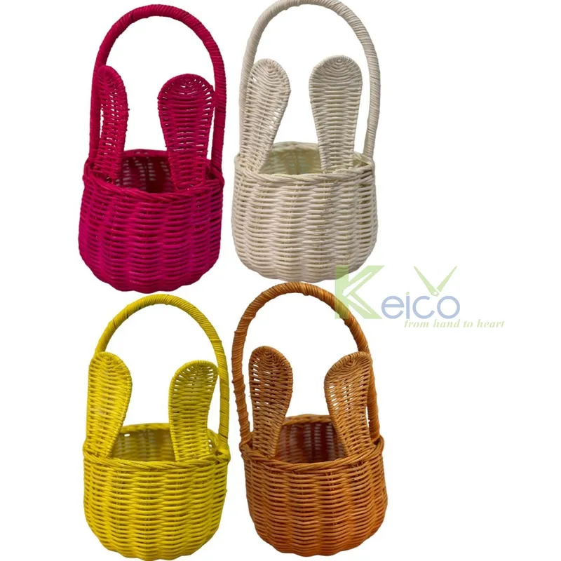 Rattan Export Giỏ mây hình thỏ dễ thương có tay cầm dài để lưu trữ và trang trí nhà KC23121502 - REX-8423071243-1-1