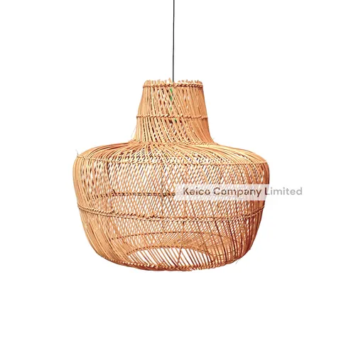 Rattan Export Factory Custom Natural Rattan Pendant Light 40x50x60cm KC23120201 - REX-8423060202-1-1