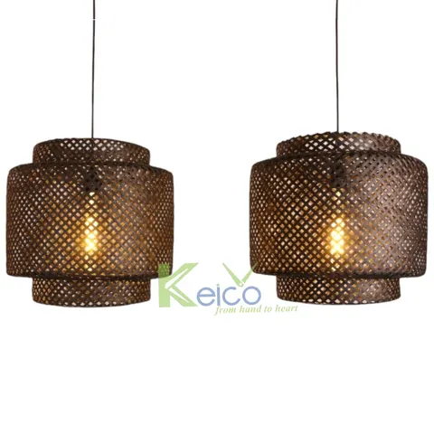 Rattan Export Black Bamboo Pendant Light 55×50 37×40 25×20 cm - REX-KC23112102
