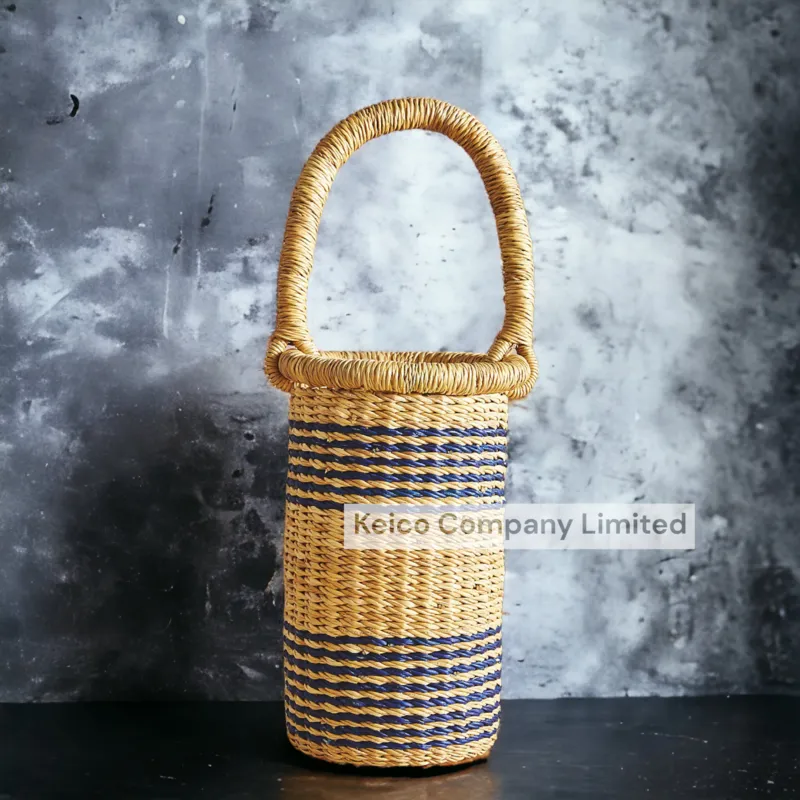 Rattan Export Geflochtener Weinflaschenhalter, Picknick-Weincaddy aus Seegras - REX-K2311141350