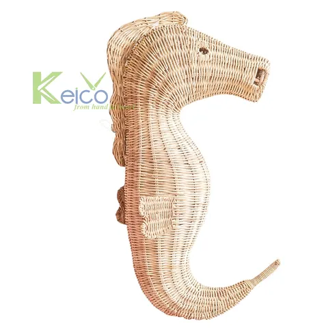 Rattan Export Wicker Rattan Animal Wall Hangings Seahorse Wall Decoration KC23111303 - REX-8423081735-2