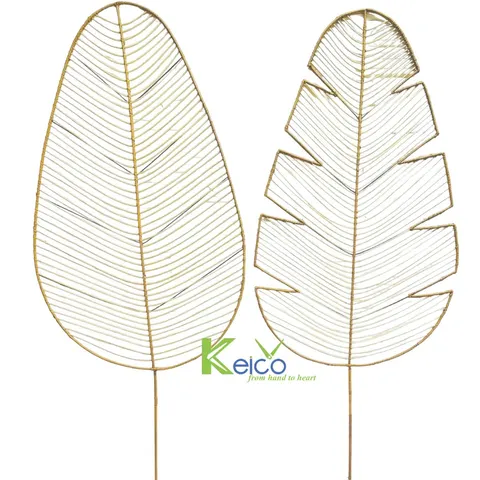 Rattan Export Large Woven Rattan Leaf Shaped Wall Decor - REX-K23101603