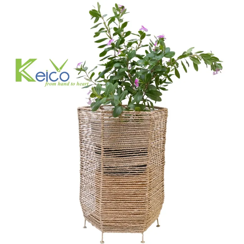 Rattan Export Maceta de hierba marina hecha a mano - REX-K23101102