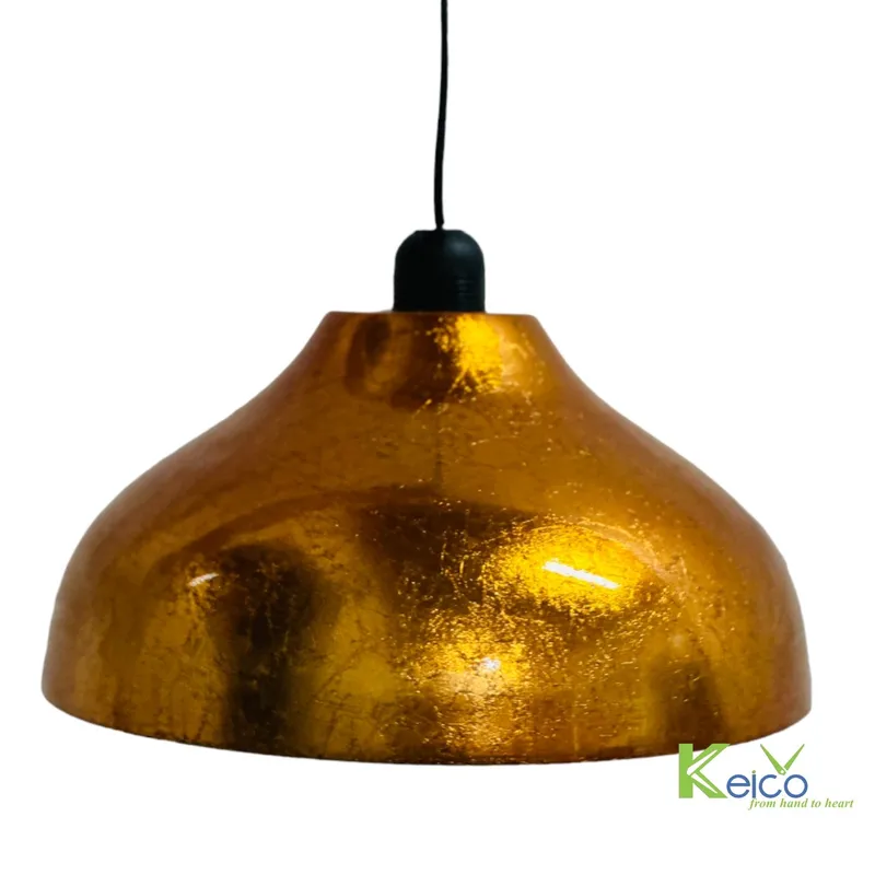 Rattan Export Goldfarbener Bambuslampenschirm D30xH15cm - REX-K23101001