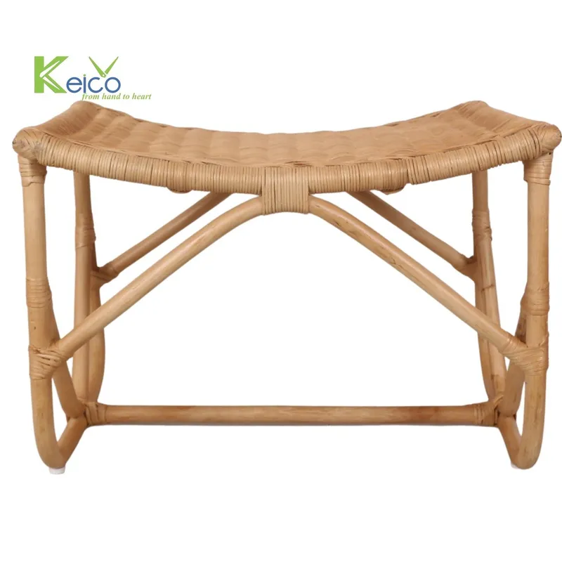 Rattan Export Vintage-Korbhocker 62x42x45cm - REX-K2392503