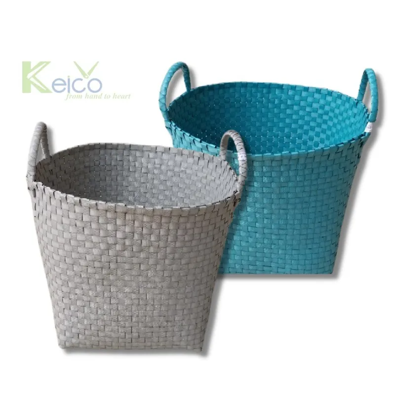 Rattan Export Cesta de almacenamiento tejida de plástico reciclado - REX-8423091514