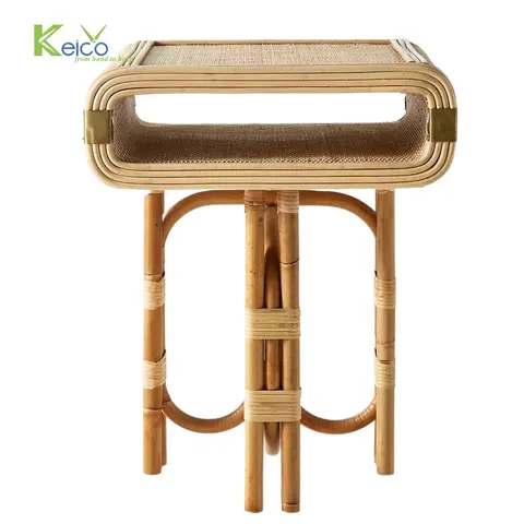 Rattan Export Rattan Nightstand, Bedside Table With Open Shelf - REX-8423091512