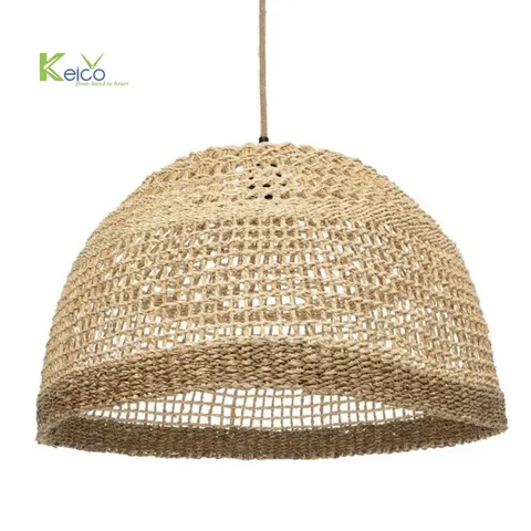 Rattan Export Pendant lamp shade, sedge woven round shape - REX-8423082316