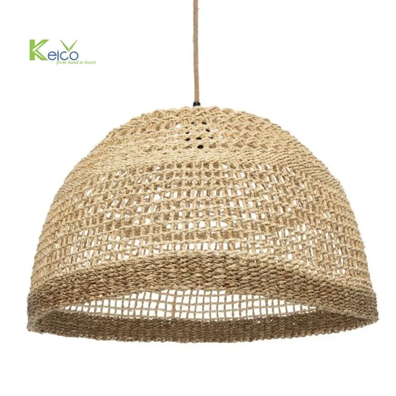 Rattan Export Runder Pendellampenschirm aus Seggengeflecht - REX-8423082316