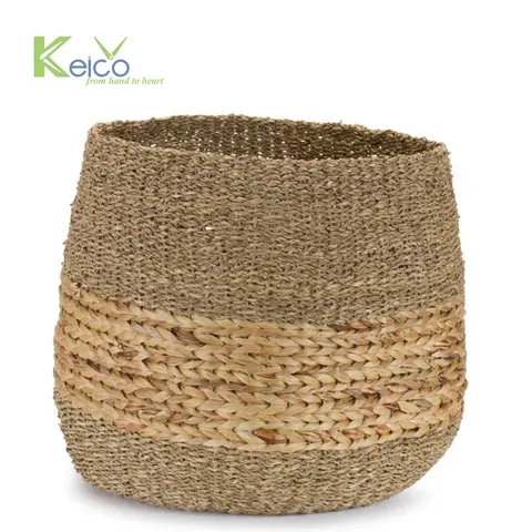 Rattan Export Home decorative water hyacinth seagrass baskets - REX-8423082212