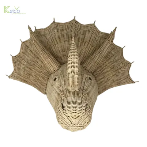 Rattan Export Natural Rattan Animal Head For Wall Decorations - REX-8423081734