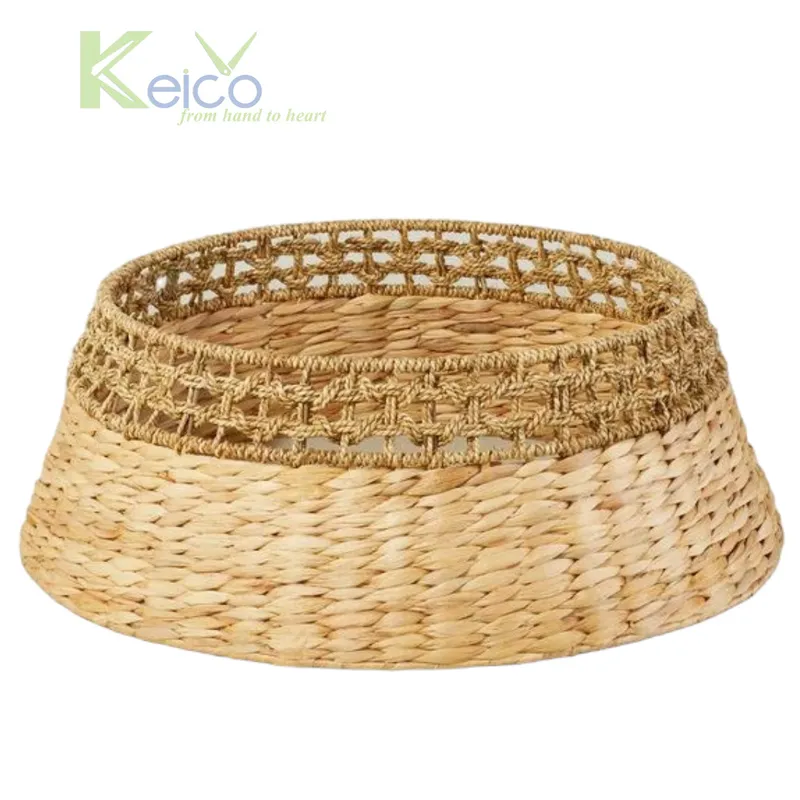 Rattan Export Round Seagrass and Water Hyacinth Christmas Tree Collar - REX-8423170832