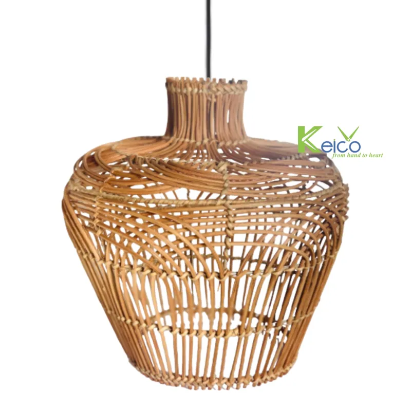 Rattan Export Paralume in rattan naturale intrecciato a mano per decorazione casa - REX-8423150834