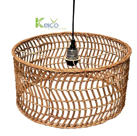 Rattan Export Lampada a sospensione cilindrica unica in rattan - REX-8423100801
