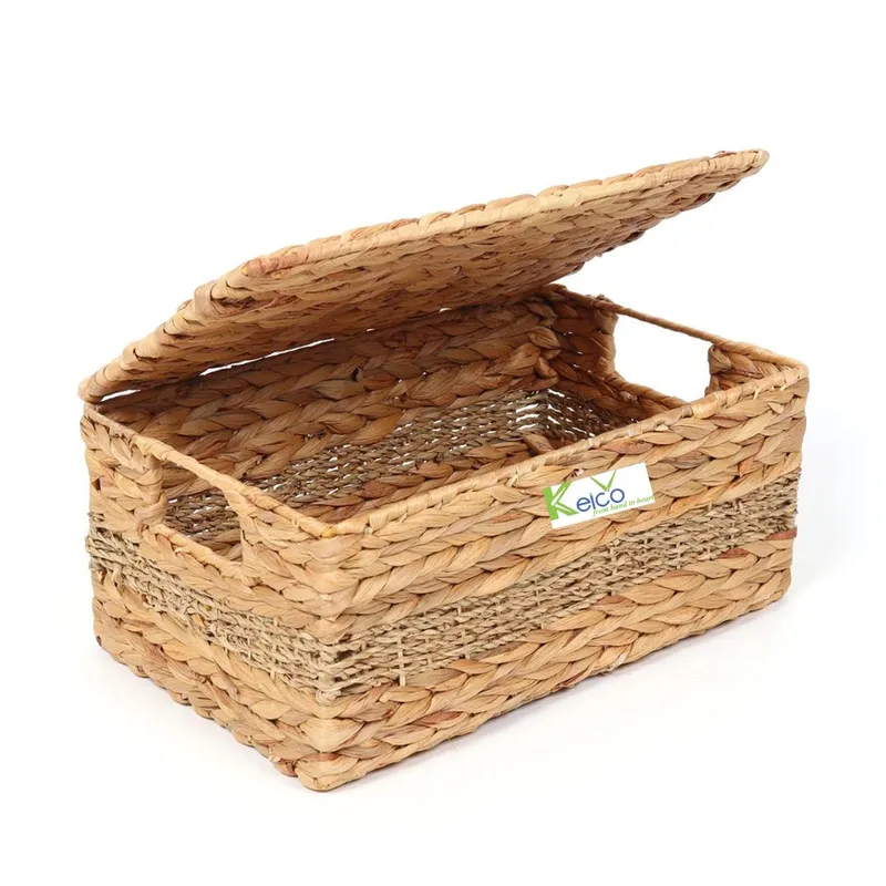 Rattan Export Wasserhyazinthen-Aufbewahrungsbox mit Deckel - REX-8423100833