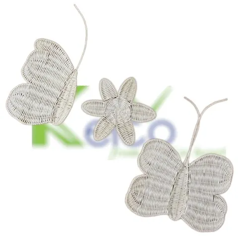 Rattan Export Set 3 butterfly rattan wall decoration for kids made in Vietnam - REX-8423072050