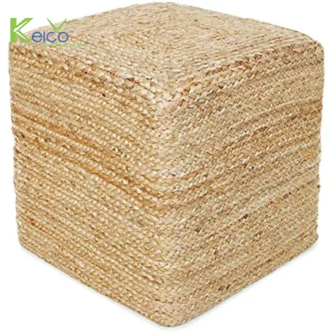 Rattan Export Wholesale rustic straw pouf 45x45x45 cm made in Vietnam - REX-8423071921