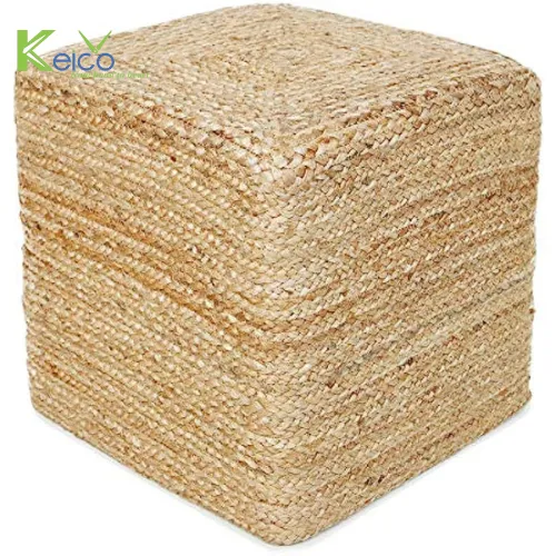Rattan Export Pouf rustico in paglia 45x45x45 cm all'ingrosso, prodotto in Vietnam - REX-8423071921