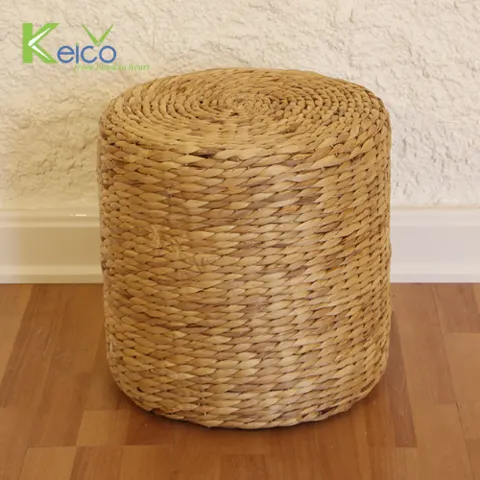 Rattan Export Wholesale handmade water hyacinth pouf made from Vietnam - REX-8423071723