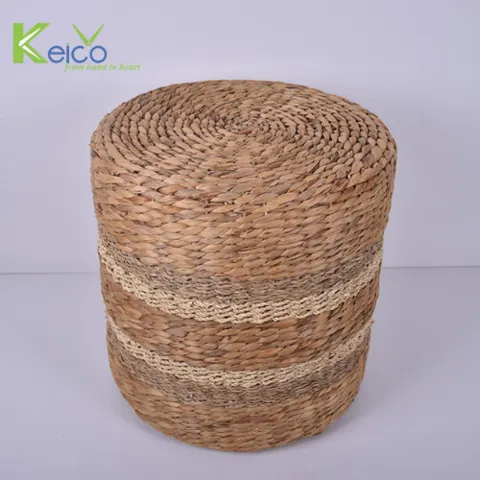 Rattan Export Wholesale rustic straw pouf 40×40 cm made in Vietnam - REX-8423071722