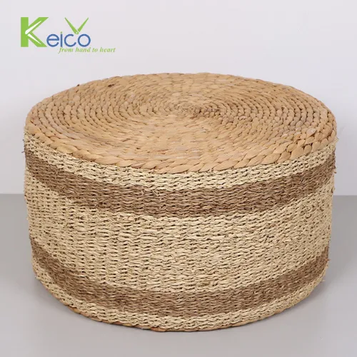 Rattan Export Cheap price rustic water hyacinth pouf 58×30 cm made in Vietnam - REX-8423071721