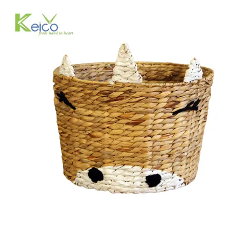 Rattan Export Unicorn shape water hyacinth decorative basket 40×40 cm made in Vietnam - REX-8423071250
