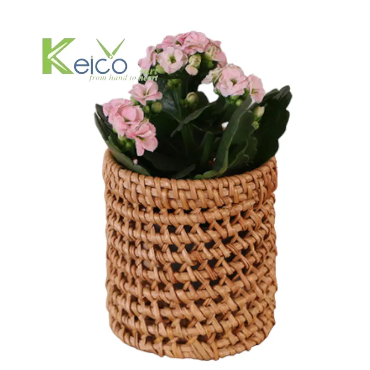 Rattan Export Bestseller-Rattan-Pflanzenständer 9×10 cm für den Großhandel, hergestellt in Vietnam - REX-8423060928