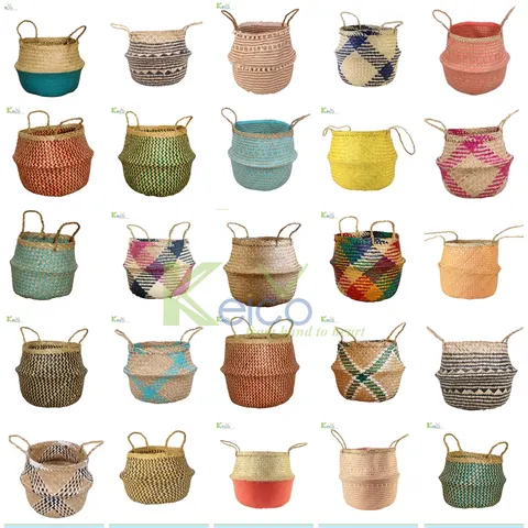 Rattan Export High quality and best price storage basket with customize color/size/pattern with customize length of handle - REX-8423071231