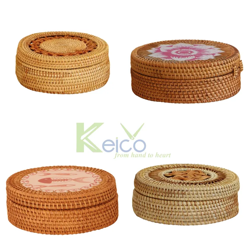 Rattan Export Giỏ trang trí bán sỉ họa tiết tùy chỉnh từ Việt Nam - REX-8423070830
