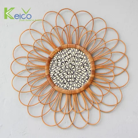 Rattan Export Eco friendly new designs wall decoration 50 cm for wholesaler - REX-8423070327