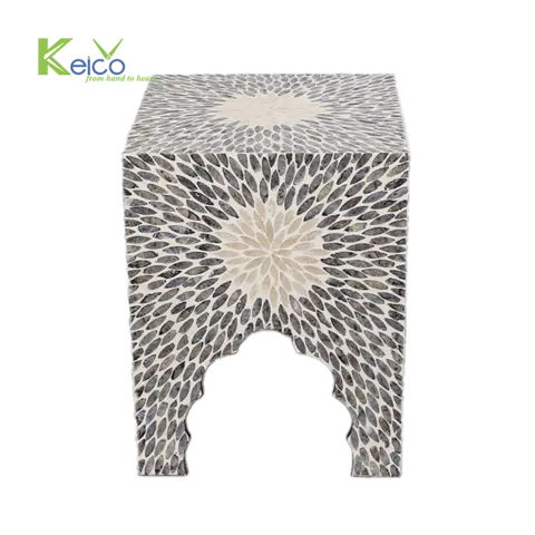Rattan Export Vietnam mother of pearl side table handmade wholesale - REX-8423070253