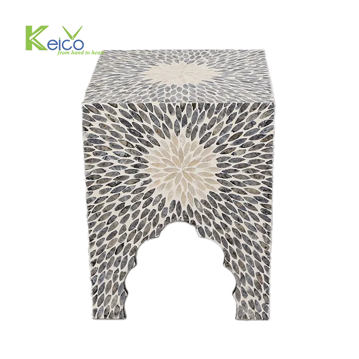 Rattan Export Vietnam mother of pearl side table handmade wholesale - REX-8423070253