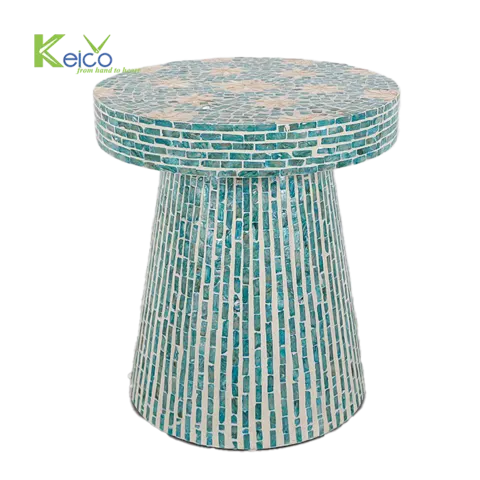 Rattan Export Mother of pearl side table new collection - REX-8423070251