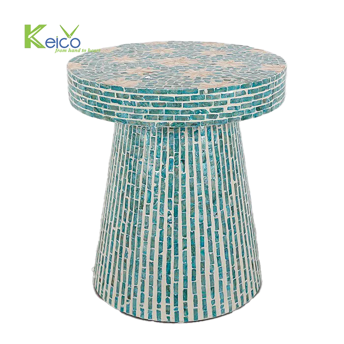 Rattan Export Mother of pearl side table new collection - REX-8423070251
