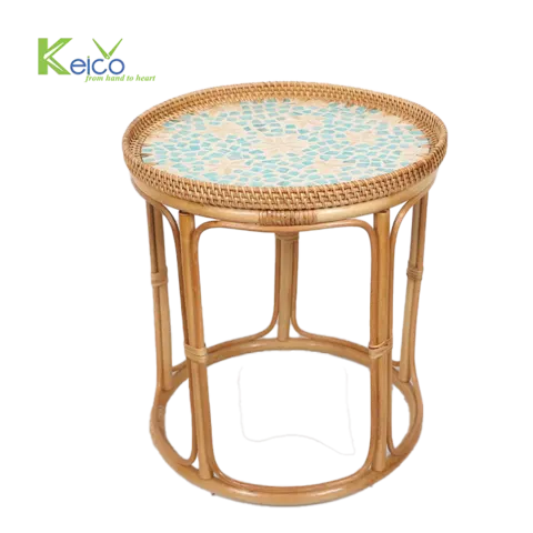 Rattan Export Mother of pearl mix rattan coffee table wholesale - REX-8423070156