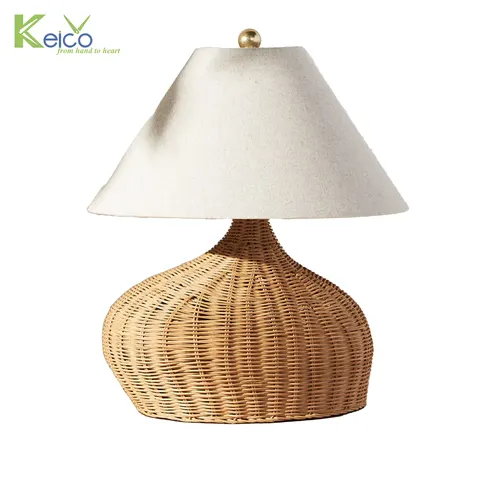 Rattan Export Table lamp natural rattan eco-friendly made in Vietnam - REX-8423300645