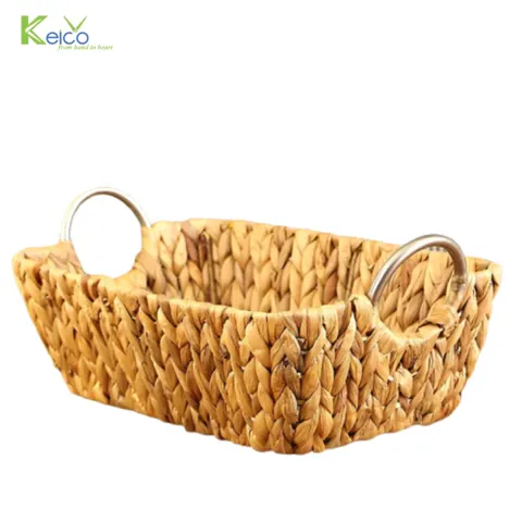Rattan Export Wholesale high quality water hyacinth basket - REX-8423062834