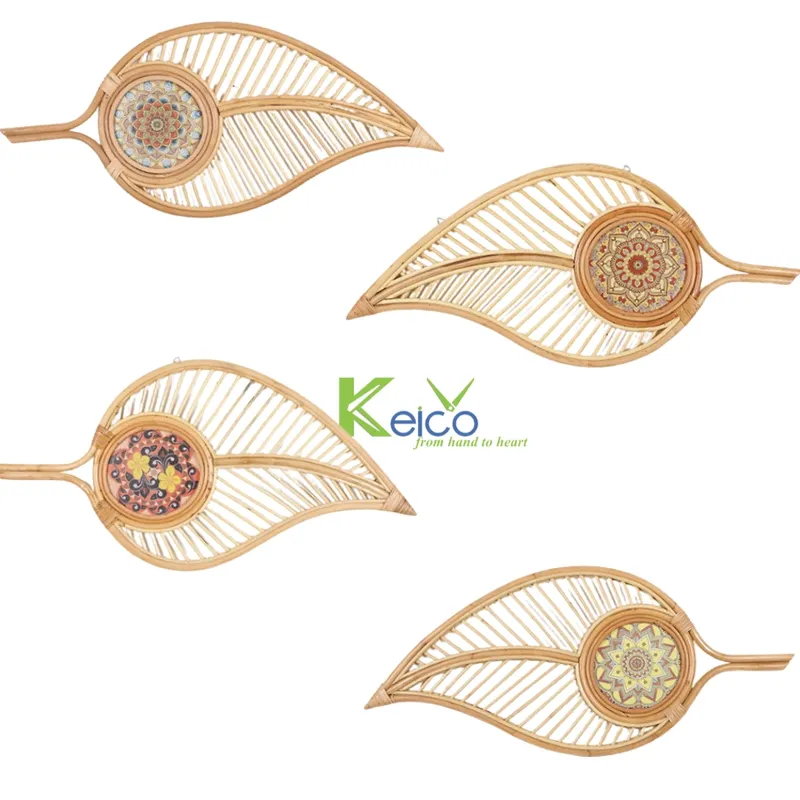 Rattan Export Umweltfreundliche Wanddekoration im neuen Design 95 x 45 cm mit anpassbarem Keramikmuster innen aus Vietnam - REX-8423061921