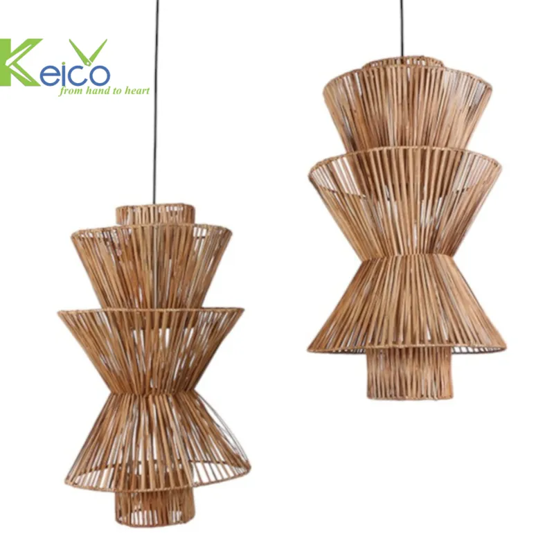 Rattan Export Đèn thả mây nhiều tầng 35×70 cm - REX-8423061604