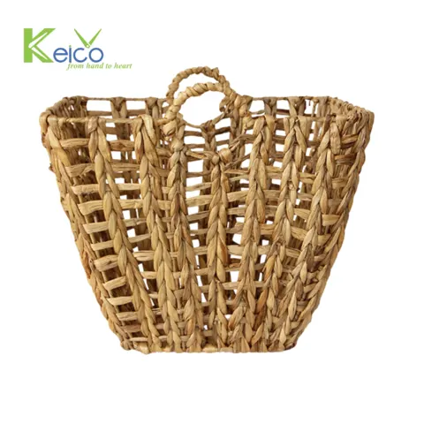 Rattan Export Wholesale water hyacinth storage basket 44x40cm made in Vietnam - REX-8423061214