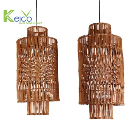 Rattan Export Cylinder Rattan Pendant Light 30x65cm - REX-8423061204