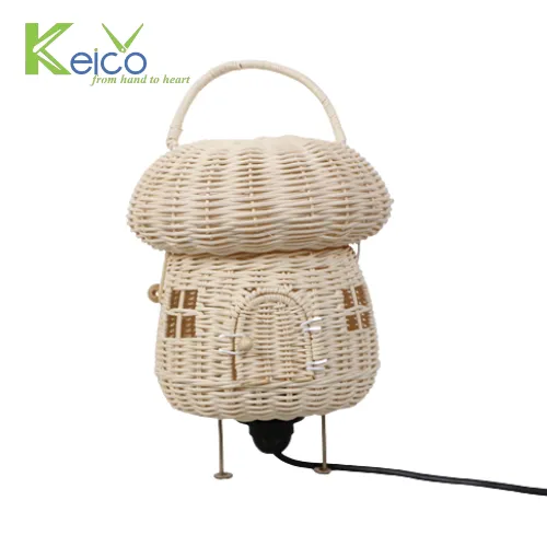 Rattan Export Đèn bàn hình nấm chụp trắng 22x35cm cho nhà bán sỉ - REX-8423061203