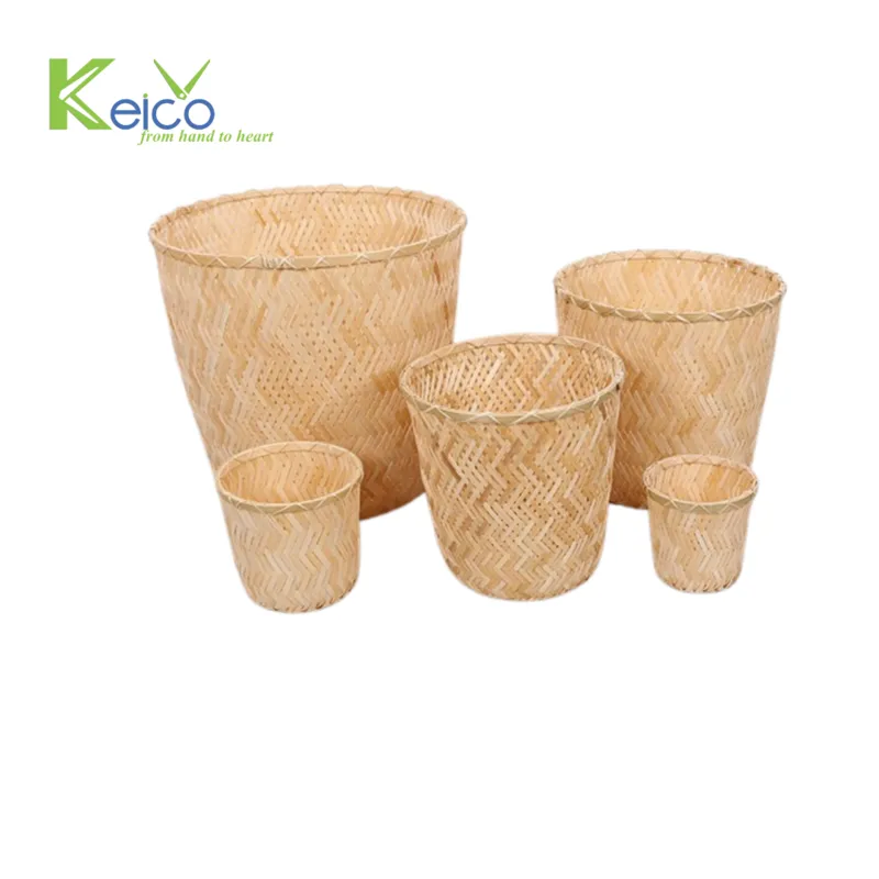 Rattan Export Macetero de bambú al por mayor, 5 tamaños, fabricado en Vietnam - REX-8423060818